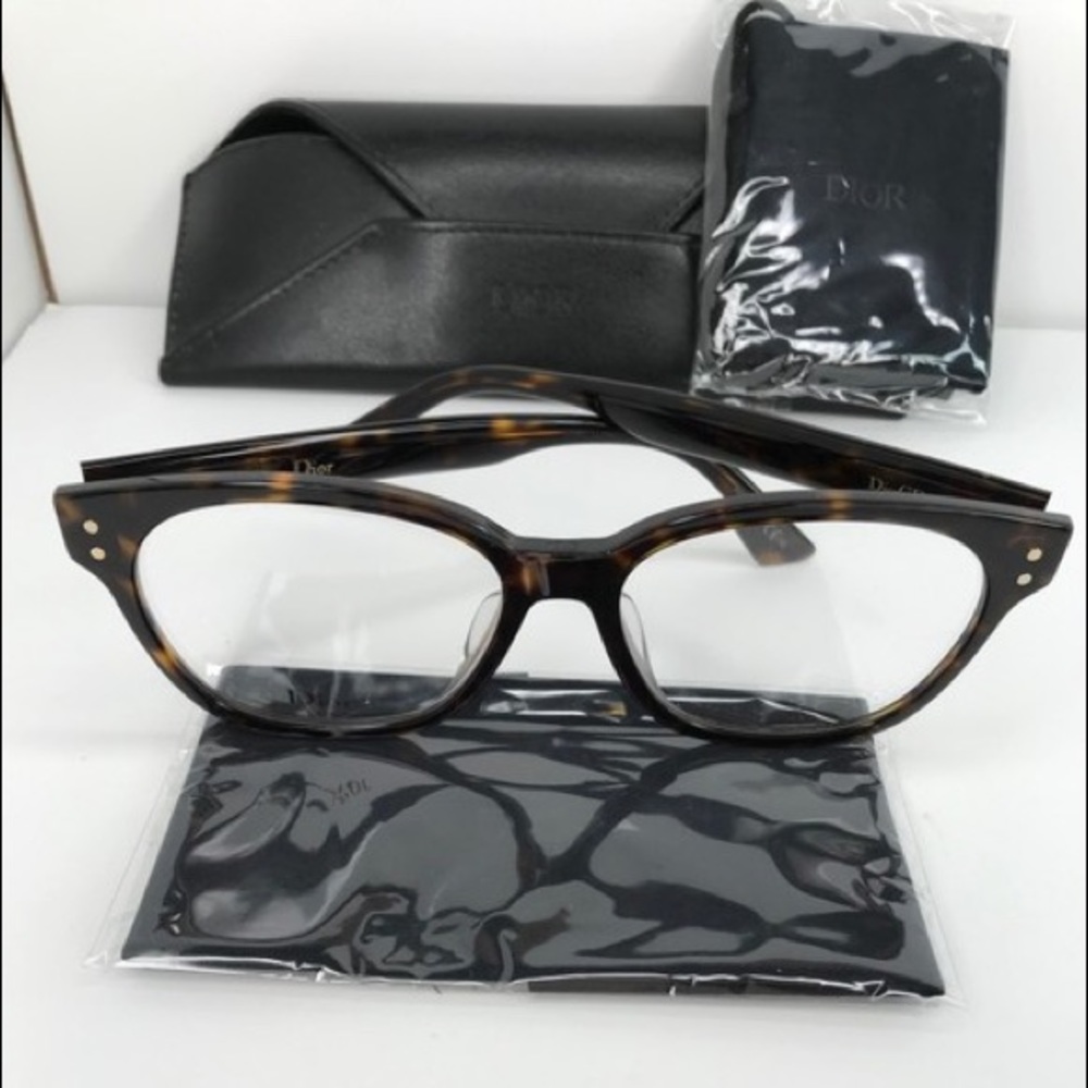 Dior Ladies Tortoise Aviator/Pilot Eyeglass Frames Diorcd2f 086 51 Eyeglasses - Picture 7 of 9